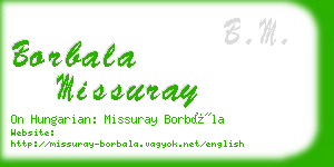 borbala missuray business card